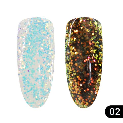 Глиттер гель хамелеон Global Fashion 5 гр, Glitter gel 02