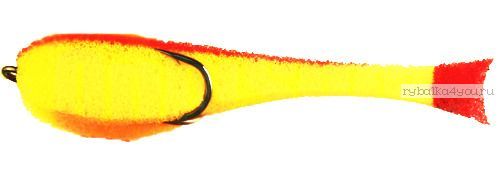 Поролоновая рыбка OnlySpin Bait 125 мм / упаковка 5 шт / цвет:  желто-красный