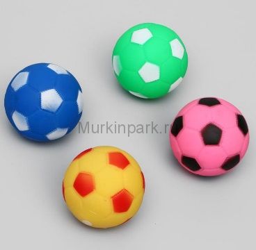 Игрушка пищащая "Мяч Футбол", 6,2 см, микс