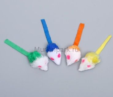 Игрушка для кошек "Мышь" , микс цветов