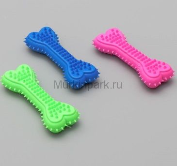 Игрушка жевательная "Кость для массажа", 10,5 см, микс цветов