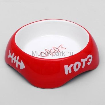Миска керамическая "КОТЭ", 170 мл, красная