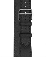 Ремешок Apple Watch Hermès Noir Leather Swift Double Tour