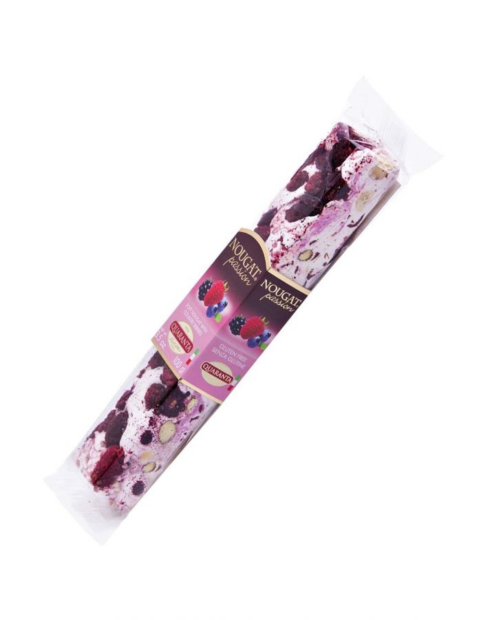 Торроне с лесными ягодами 100 г, Torrone tenero con frutti di bosco, Quaranta, 100 g