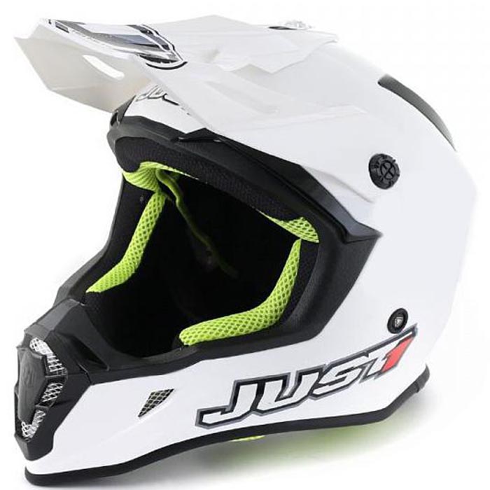 Just1 J38 Solid White шлем внедорожный