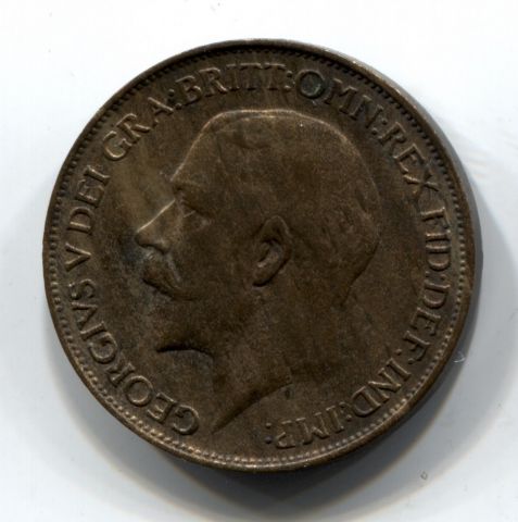1/2 пенни 1911 Великобритания XF