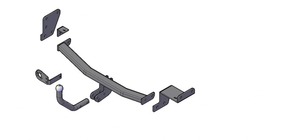 Фаркоп для Kia Сeed хетчбек 2012-2015 (не подходит на рейстайлинговую версию 2015-), Hyundai i30 хетчбек 2012-2015 (не подходит на рейстайлинговую версию 2015-) твердое крепление шара