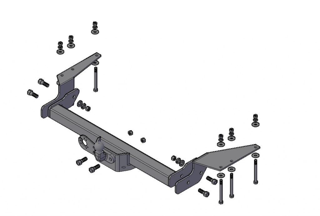 Фаркоп Трейлер для Ssang Yong Kyron 2005-2016 фланцевое крепление шара