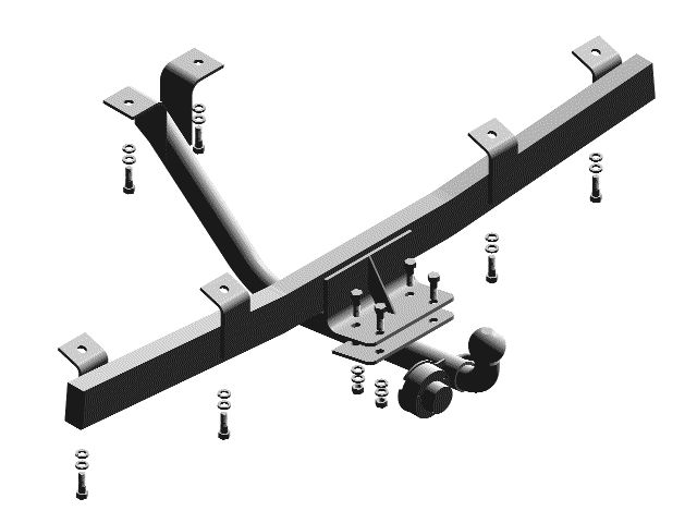 Фаркоп Трейлер Шевроле Нива, в т.ч. 2009- сварное крепление шара