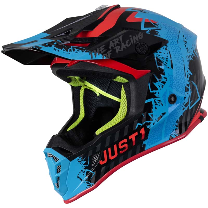 Just1 J38 Mask Blue Red Black шлем внедорожный