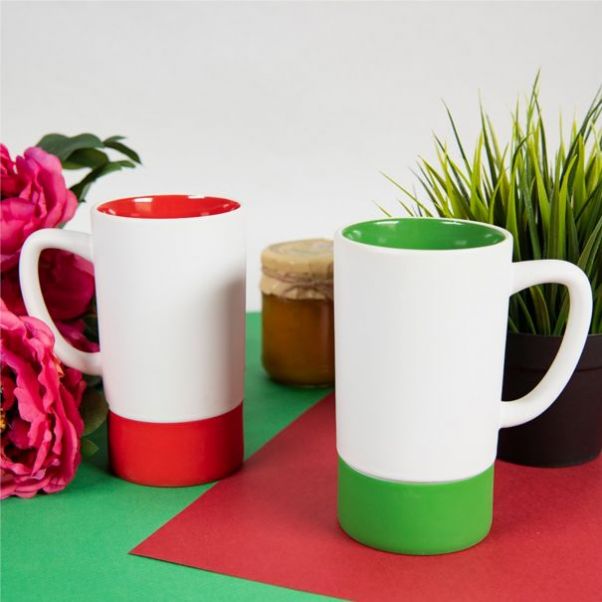 Кружки Fun2 белые с красным