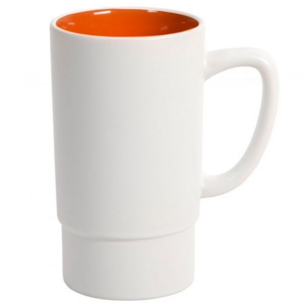 Кружки Fun2 белые с оранжевым