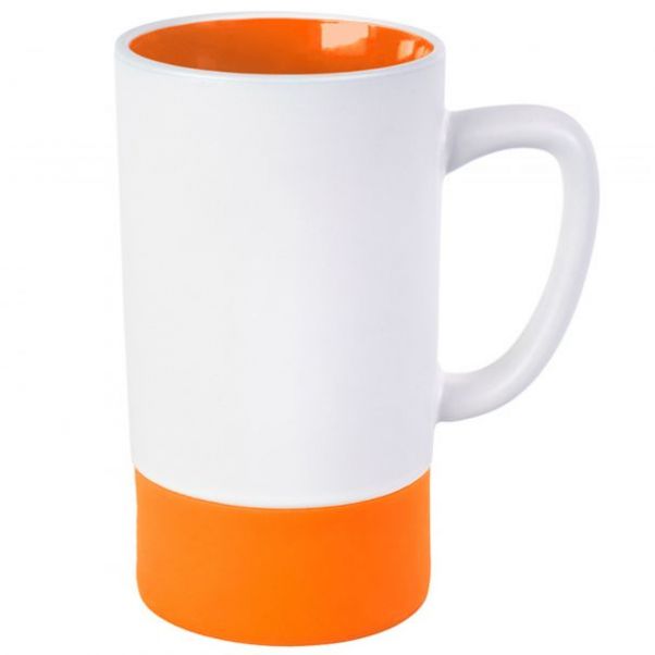 Кружки Fun2 белые с оранжевым