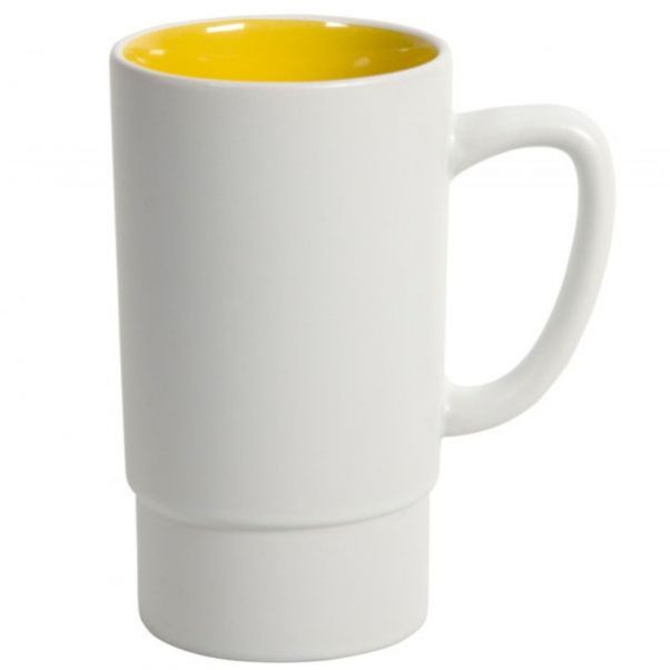 Кружки Fun2 белые с желтым
