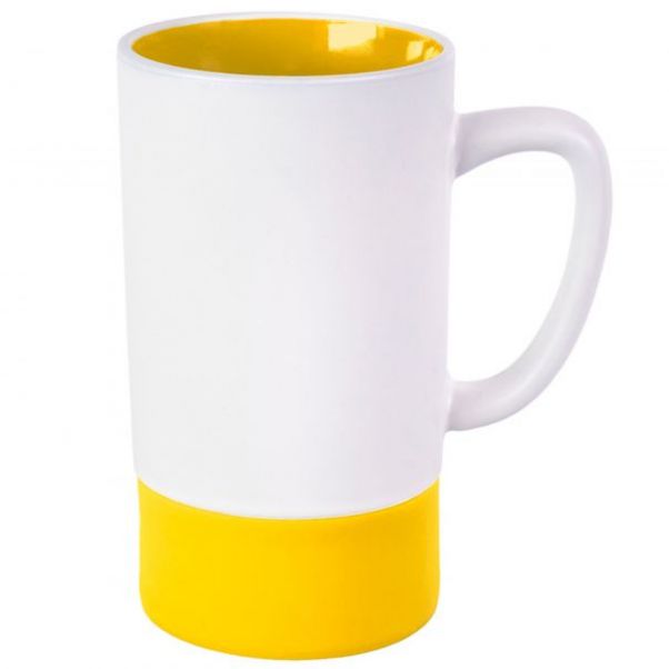 Кружки Fun2 белые с желтым