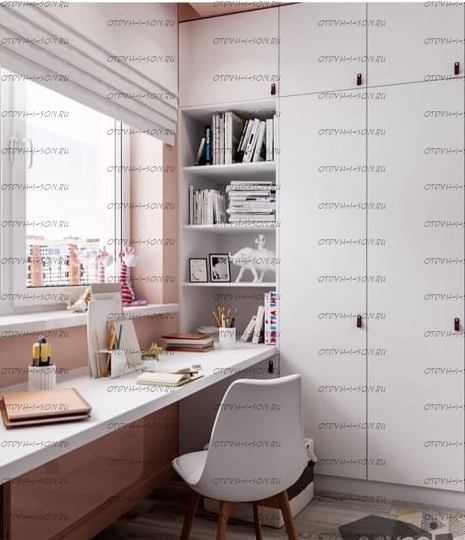 Шкаф двухдверный со столом Рома (120х50х210)