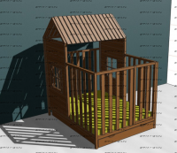 Кровать Домик угловой Butterfly №11-dubble