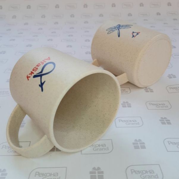 Кружки из бамбукового волокна с логотипом