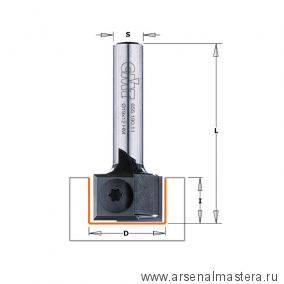 Фреза прямая пазовая со сменными ножами HM Z2 S 8 D 19 x 12 RH CMT 655.190.11