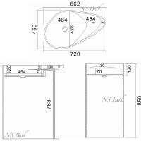 схема раковины NS Bath NSF-8572