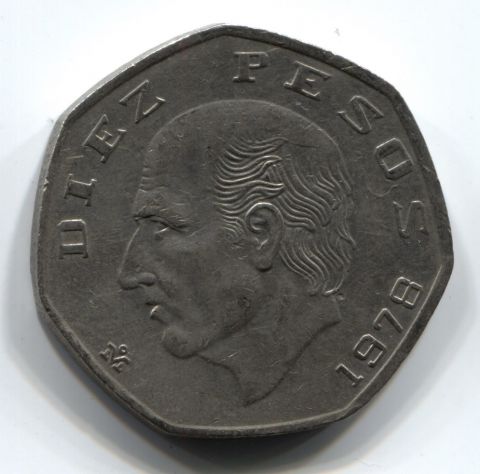 10 песо 1978 Мексика