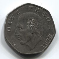 10 песо 1978 Мексика