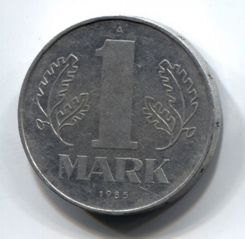 1 марка 1985 ГДР Германия