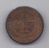 1/2 крейцера 1795 года Майнц Германия