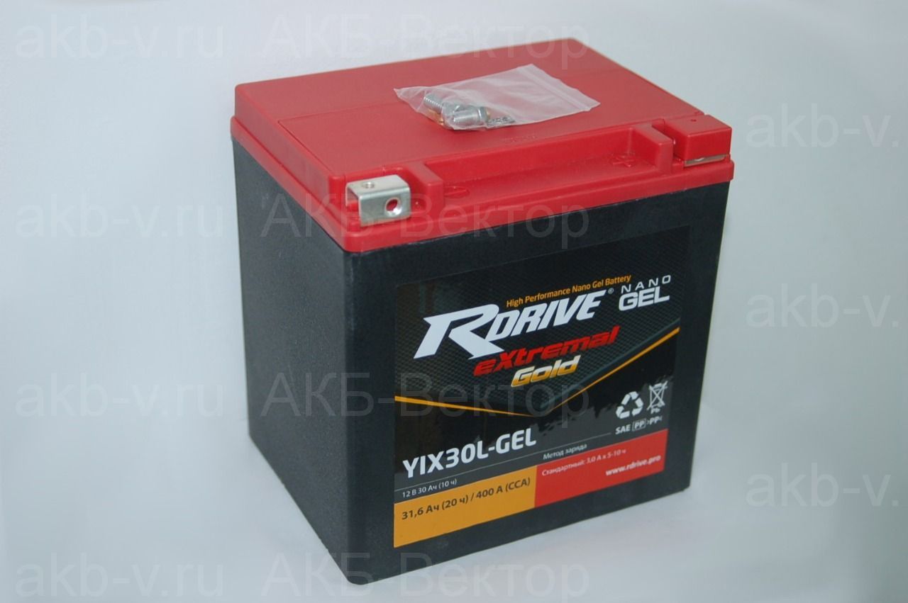 rDrive eXtremal Gold Gel YIX30L-GEL  (30Ач) (NANO-GEL/FA)  Под заказ