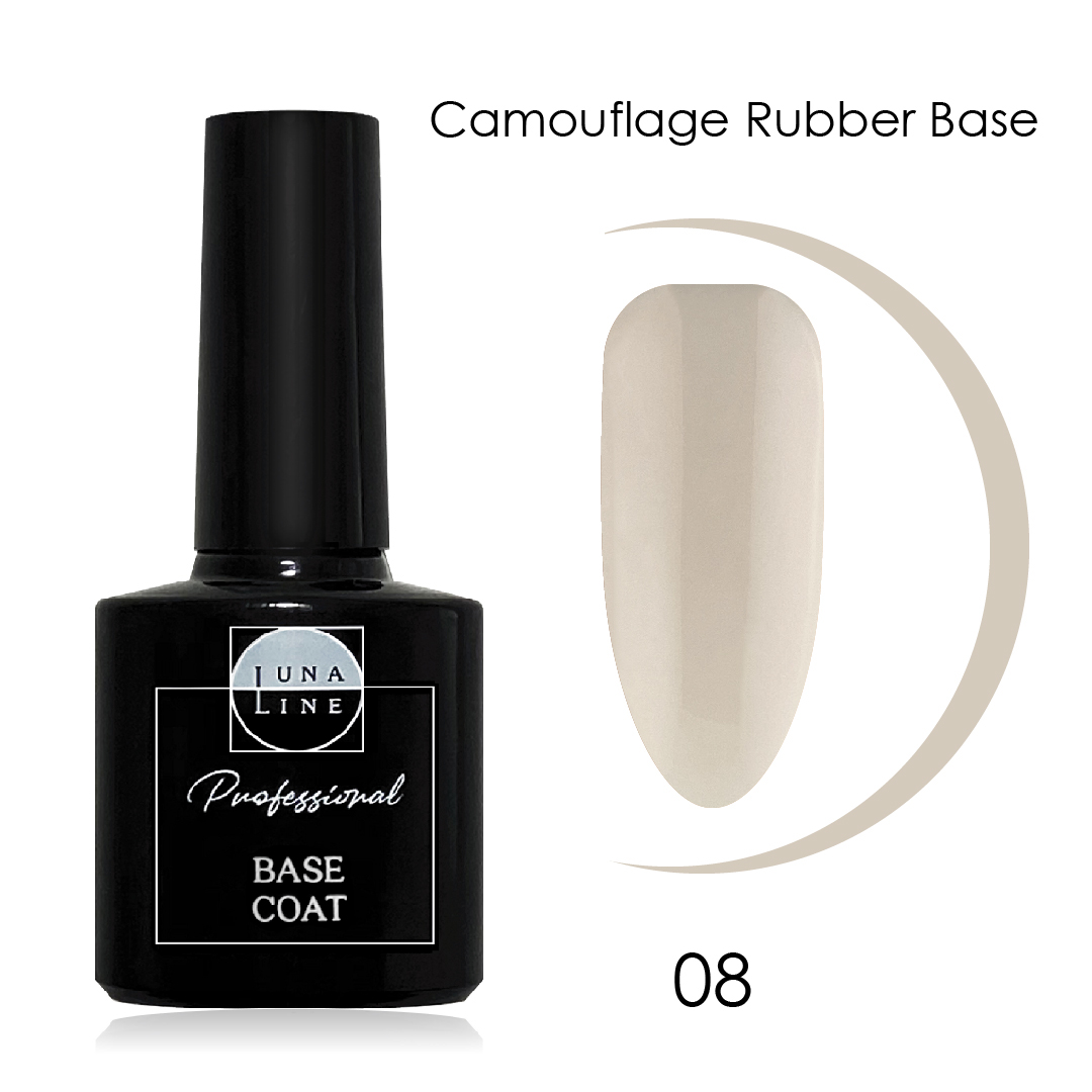 Базовое камуфлирующее покрытие для гель-лака LUNA LINE Camouflage Rubber (10 ml) №8