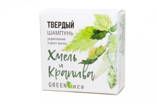 Green Era Твердый шампунь Хмель и крапива, рост и укрепление волос