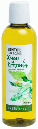 Green Era Шампунь Хмель и Крапива, рост и укрепление волос 200 мл
