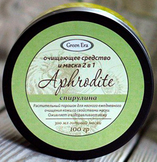 Green Era Очищающее средство и маска 2в1 Спирулина  (Убтан)