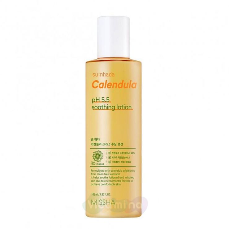 Missha Успокаивающий лосьон с календулой Su:Nhada Calendula pH Balancing & Soothing Lotion, 145 мл