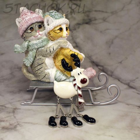 Брошь "Рождественский лосик" (США)