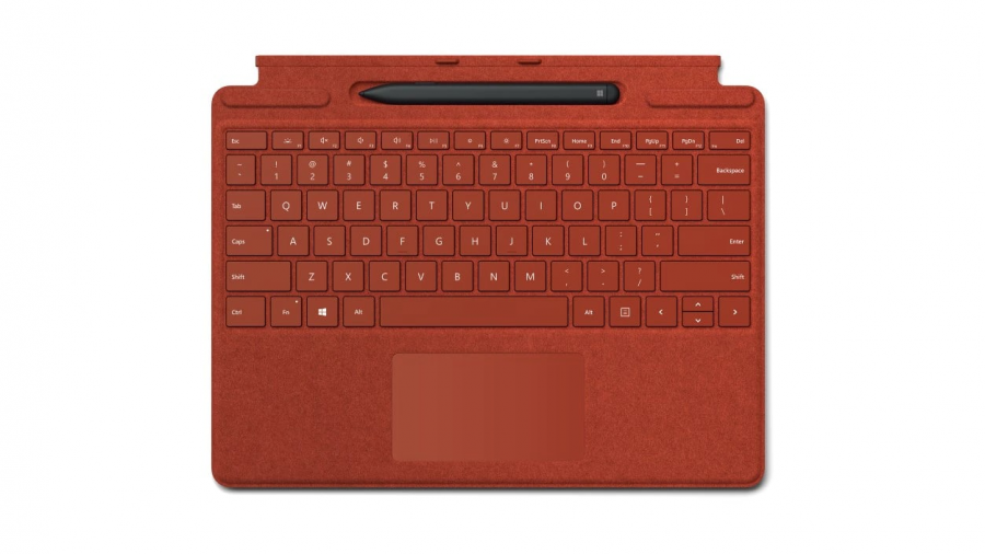 Клавиатура Microsoft Surface Pro X Signature Keyboard Alcantara (Poppy Red) with Slim Pen