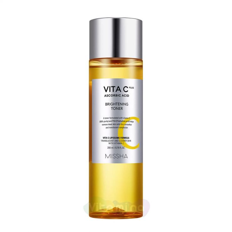 Missha Антивозрастной тонер с витамином С для лица Vita C Plus Brightening Toner, 200 мл
