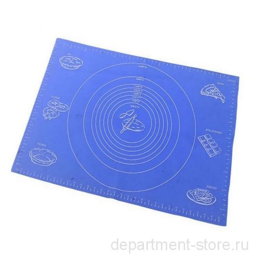 Коврик силиконовый для раскатки теста и выпечки (50 х 40 см), цвет Синий