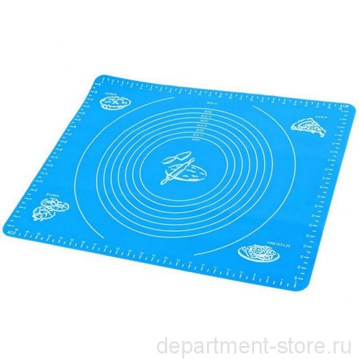 Коврик силиконовый для раскатки теста и выпечки (50 х 40 см), цвет Голубой