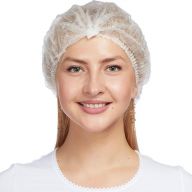 Шапочки Шарлотта одноразовая бордовая, белая | 1 шт.