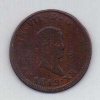 8 мараведи 1819 Испания XF