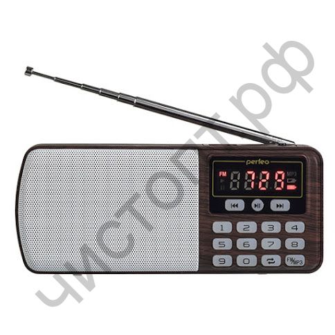 Р/п Perfeo ЕГЕРЬ FM+ 70-108МГц/ MP3/ питание USB или BL5C/ цвет коричневый (i120-BK)
