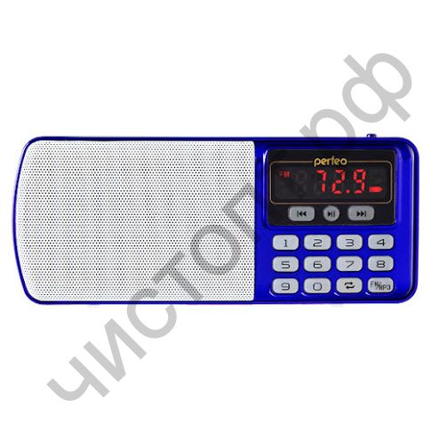 Р/п Perfeo ЕГЕРЬ FM+ 70-108МГц/ MP3/ питание USB или BL5C/ цвет синий (i120-BL)