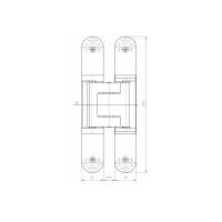 Петля SIMONSWERK Tectus TE 540 3D. схема