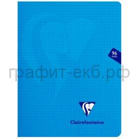 Тетрадь А4 48л.кл.Clairefontaine Mimesys синяя пластик.обложка 303162С_blue