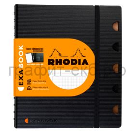 Тетрадь А5+ 80л.кл.Rhodia Exabook перфорация, разделители, карман 132572С
