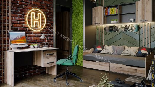 Набор детской мебели «Кристофер» стандартный (Фон Серый/Олд Стайл)