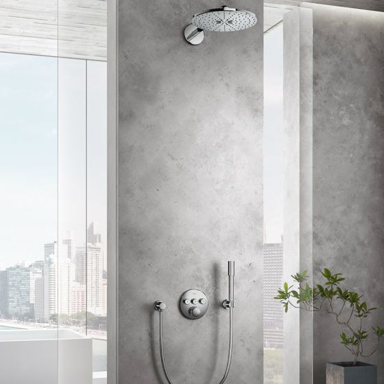 GROHE Grohtherm SmartControl Perfect duş seti duş qarnituru və Rainshower SmartActive 310 təpə duşu ilə, xrom (34705000)