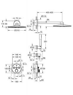 GROHE Grohtherm SmartControl Perfect duş seti Bakl