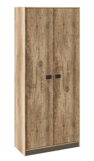 Шкаф для одежды «Пилигрим» (Дуб Каньон светлый, Фон серый)